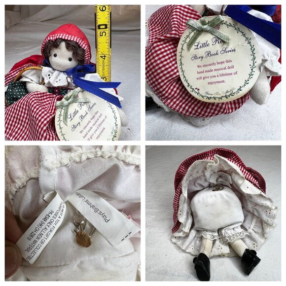 Set Of 3 Storybook Musical Dolls Dorothy Little Red Riding Hood Cinderella - Picture 8 of 16
